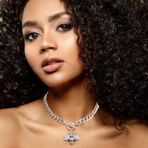 COPY - Rhinestone Bee Toggle Necklace